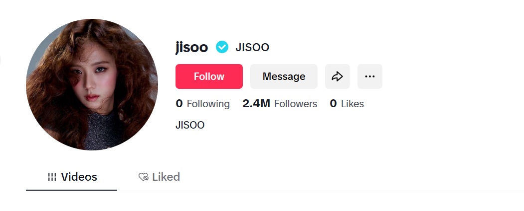 Jisoo Gains more 2 Million Followers on TikTok in Just 12 Hours Without Posting a Single Video